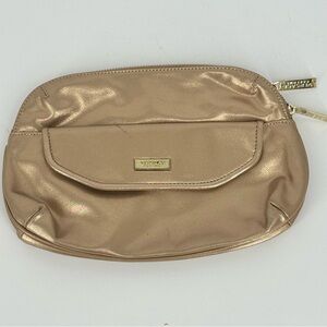 VERSACE PARFUMS GOLD METALLIC CLUTCH BAG COSMETICS POUCH